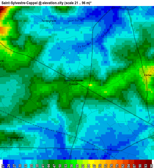 Saint-Sylvestre-Cappel elevation map