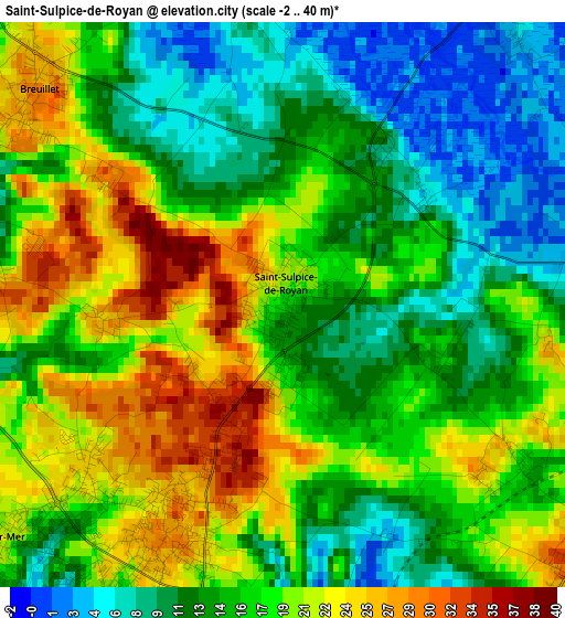 Saint-Sulpice-de-Royan elevation map