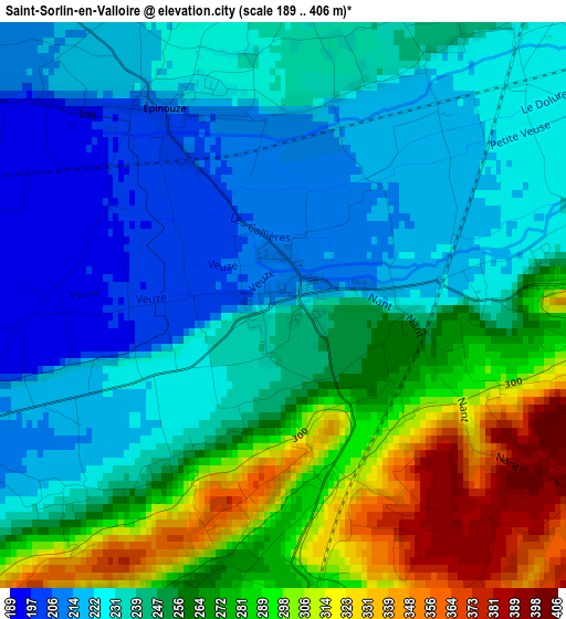 Saint-Sorlin-en-Valloire elevation map