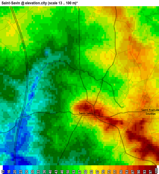 Saint-Savin elevation map