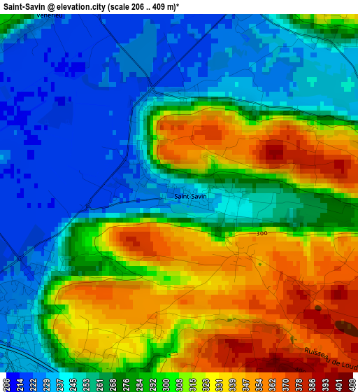 Saint-Savin elevation map