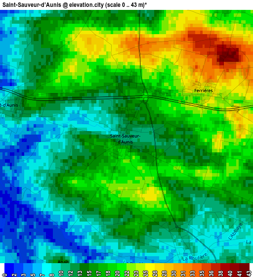 Saint-Sauveur-d’Aunis elevation map