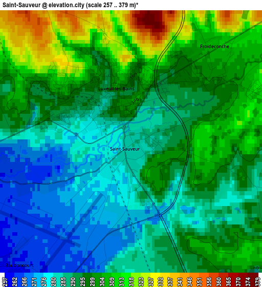 Saint-Sauveur elevation map