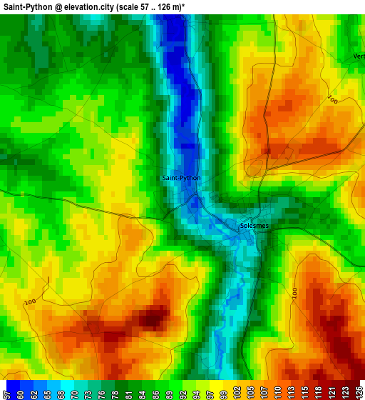 Saint-Python elevation map