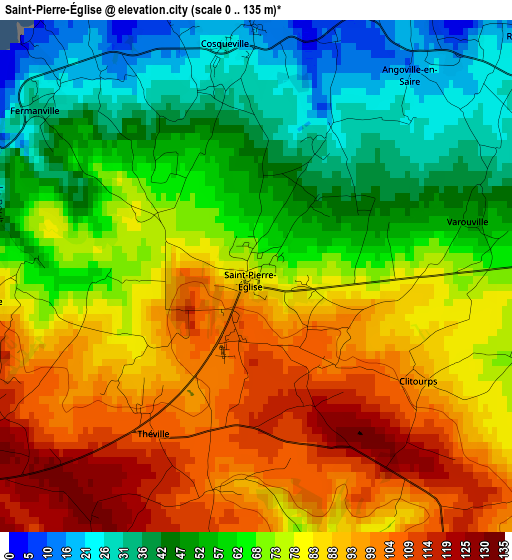 Saint-Pierre-Église elevation map