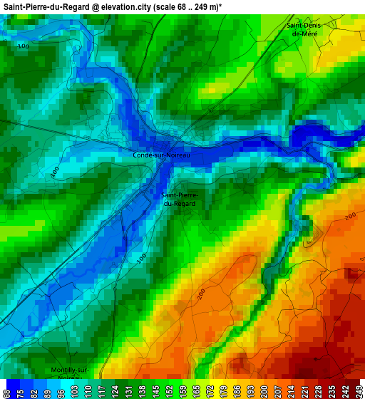 Saint-Pierre-du-Regard elevation map