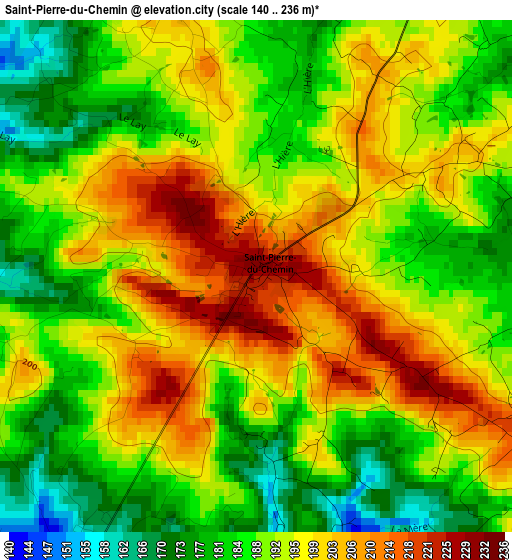 Saint-Pierre-du-Chemin elevation map