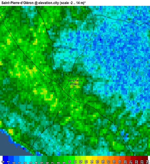 Saint-Pierre-d’Oléron elevation map