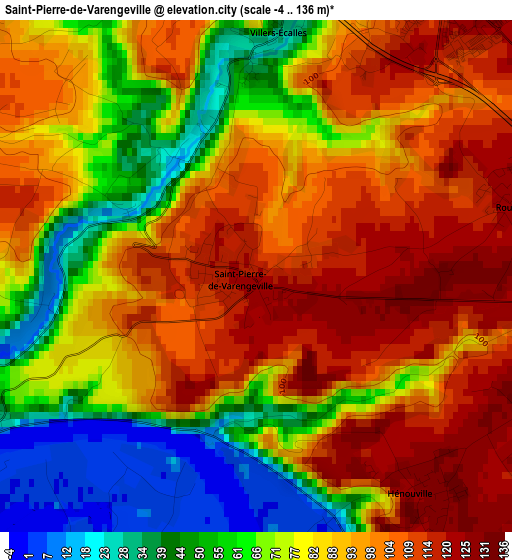 Saint-Pierre-de-Varengeville elevation map
