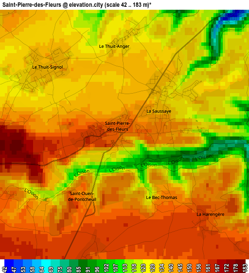Saint-Pierre-des-Fleurs elevation map