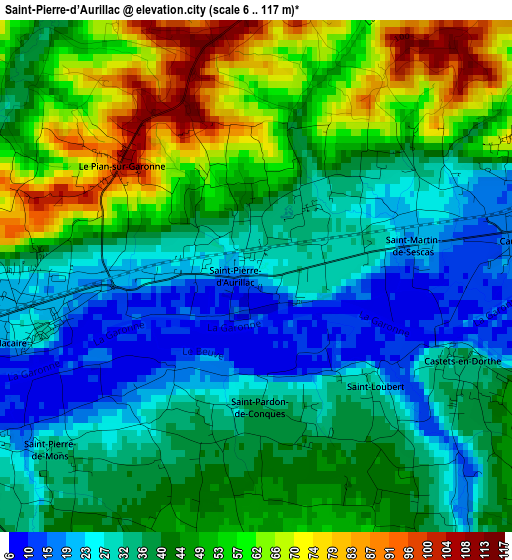 Saint-Pierre-d’Aurillac elevation map