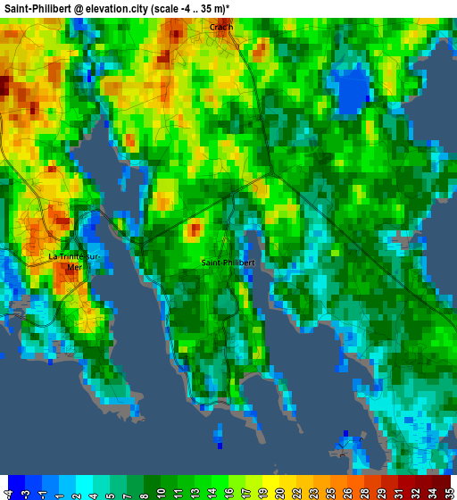 Saint-Philibert elevation map