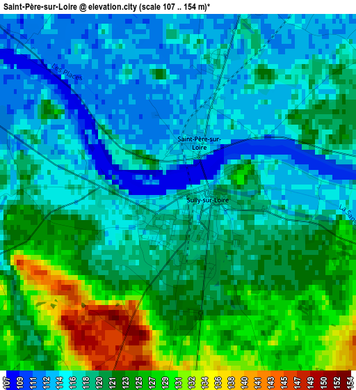 Saint-Père-sur-Loire elevation map