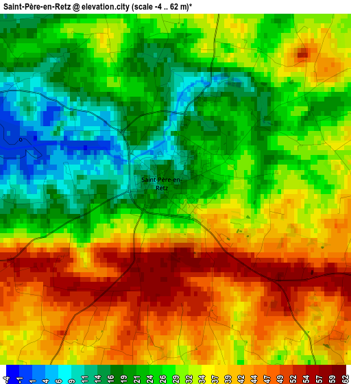 Saint-Père-en-Retz elevation map