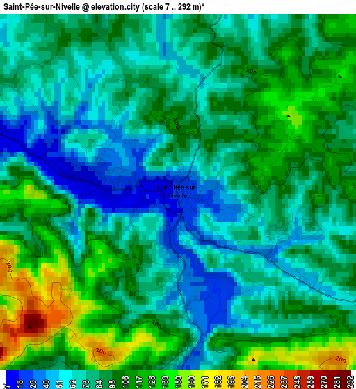 Saint-Pée-sur-Nivelle elevation map