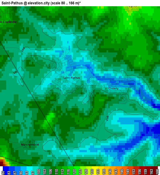 Saint-Pathus elevation map