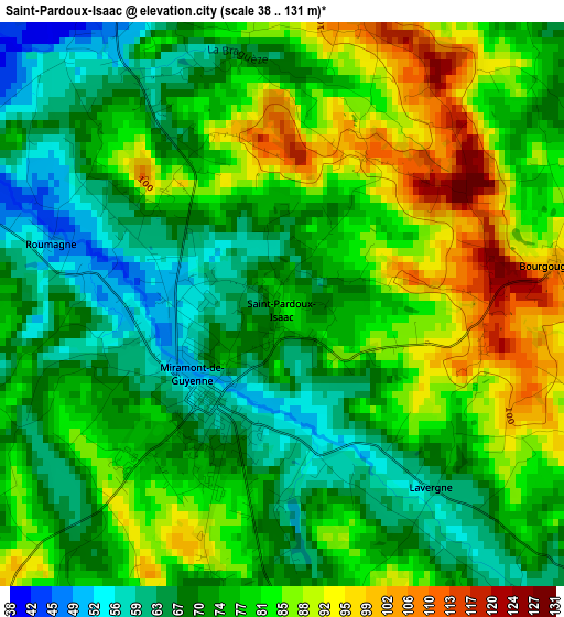 Saint-Pardoux-Isaac elevation map