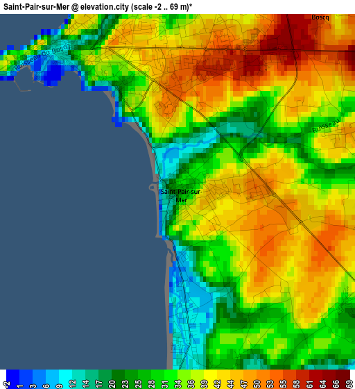 Saint-Pair-sur-Mer elevation map