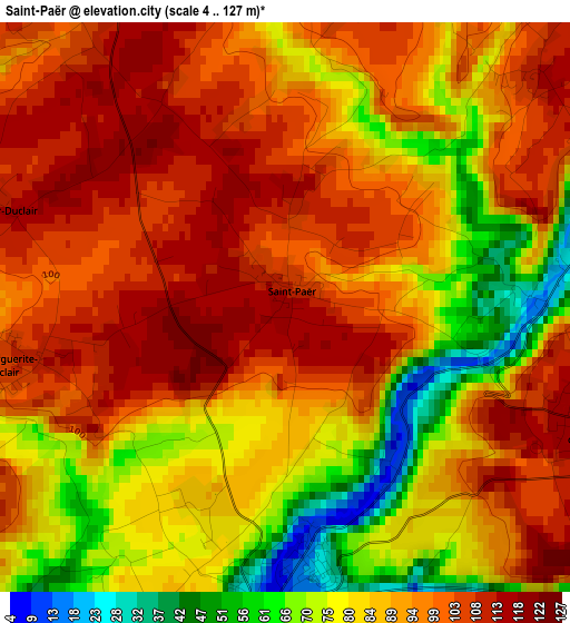 Saint-Paër elevation map