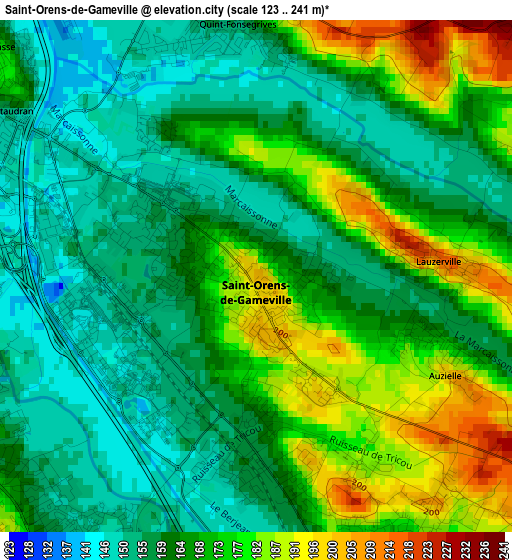 Saint-Orens-de-Gameville elevation map