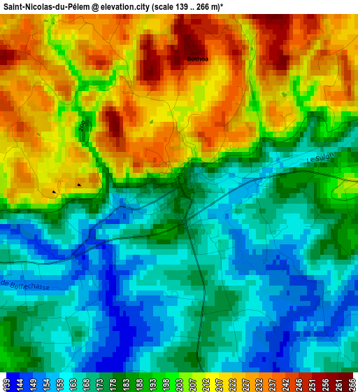 Saint-Nicolas-du-Pélem elevation map