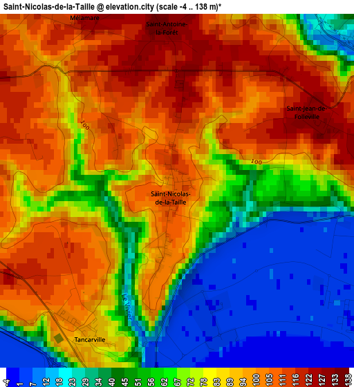 Saint-Nicolas-de-la-Taille elevation map