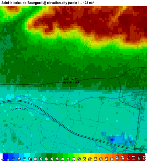 Saint-Nicolas-de-Bourgueil elevation map