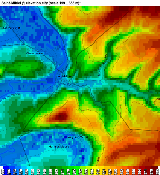 Saint-Mihiel elevation map