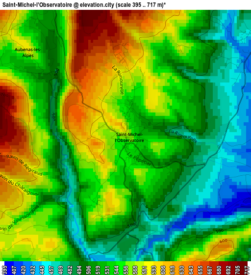 Saint-Michel-l’Observatoire elevation map