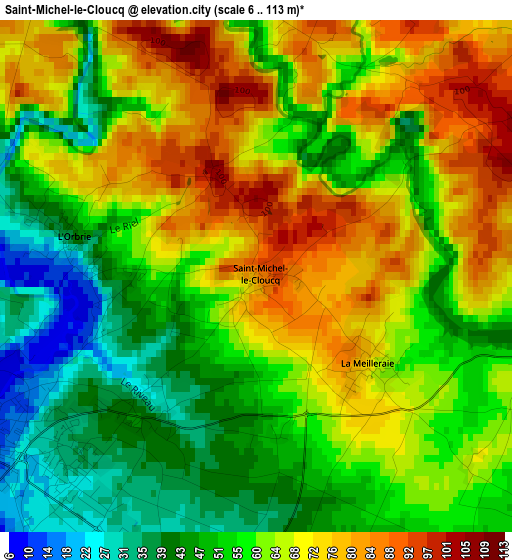 Saint-Michel-le-Cloucq elevation map