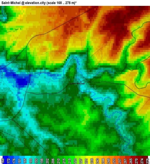 Saint-Michel elevation map