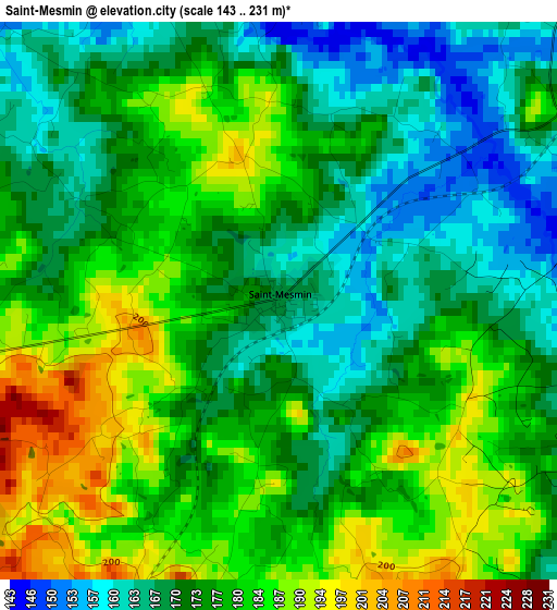 Saint-Mesmin elevation map