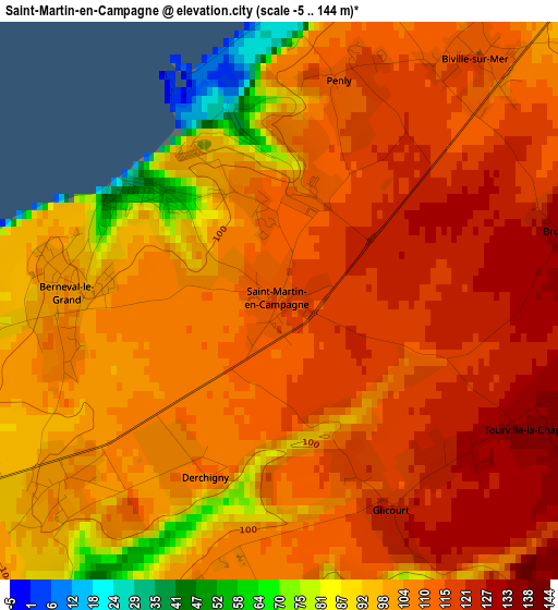 Saint-Martin-en-Campagne elevation map