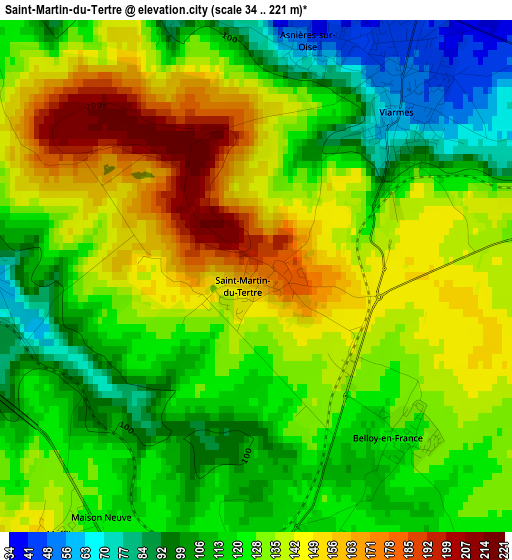 Saint-Martin-du-Tertre elevation map