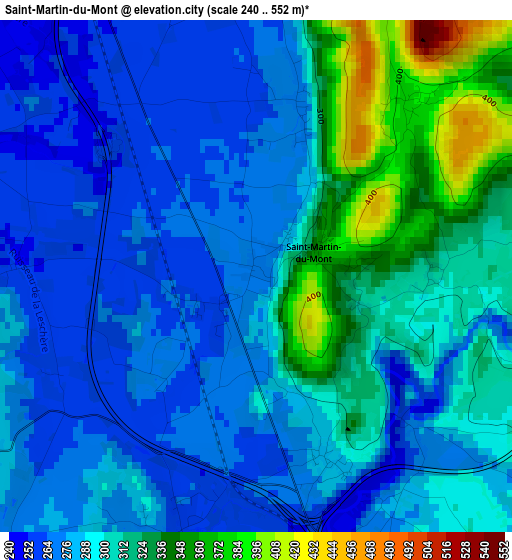 Saint-Martin-du-Mont elevation map