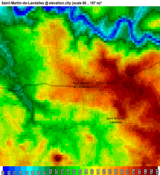 Saint-Martin-de-Landelles elevation map