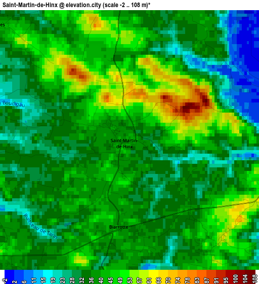 Saint-Martin-de-Hinx elevation map