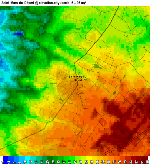 Saint-Mars-du-Désert elevation map