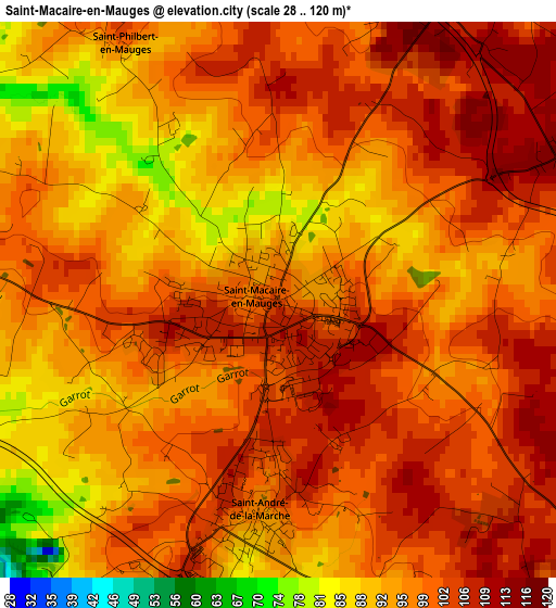 Saint-Macaire-en-Mauges elevation map