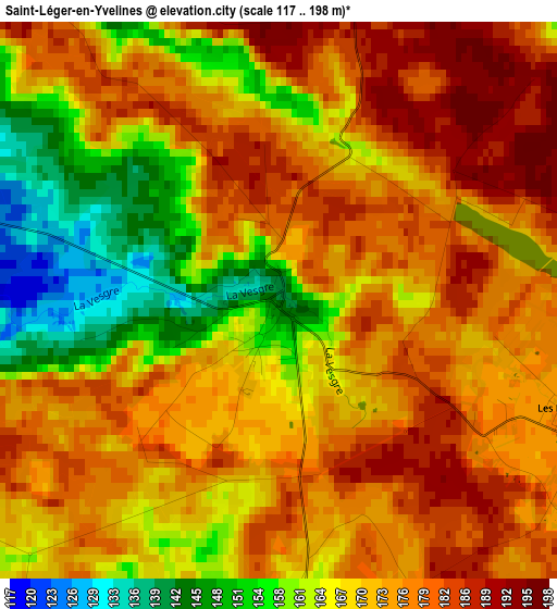 Saint-Léger-en-Yvelines elevation map