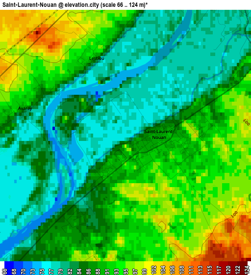 Saint-Laurent-Nouan elevation map