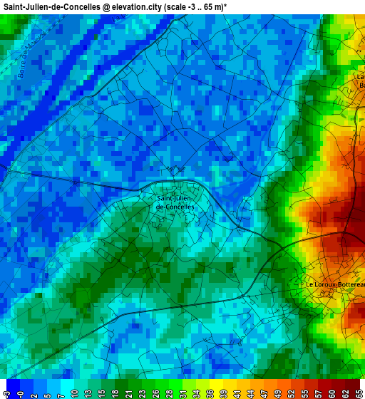 Saint-Julien-de-Concelles elevation map