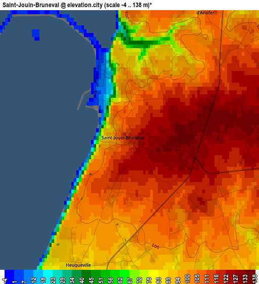 Saint-Jouin-Bruneval elevation map