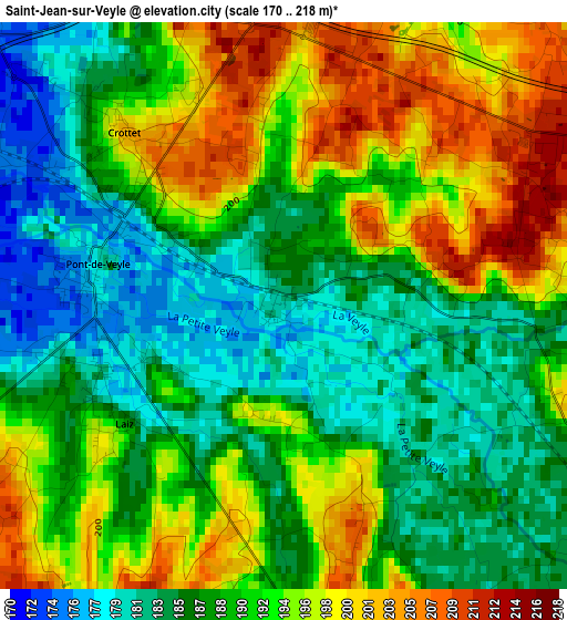 Saint-Jean-sur-Veyle elevation map