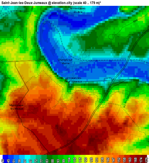 Saint-Jean-les-Deux-Jumeaux elevation map