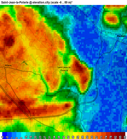 Saint-Jean-la-Poterie elevation map