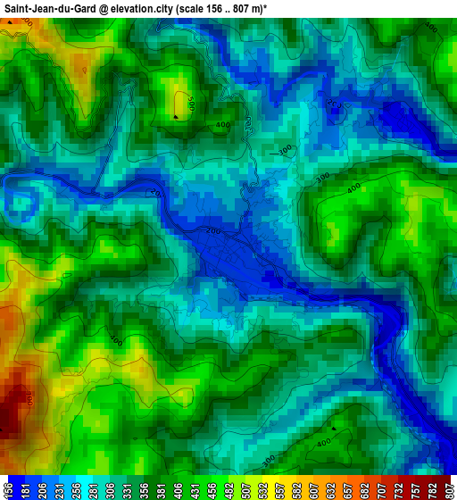 Saint-Jean-du-Gard elevation map