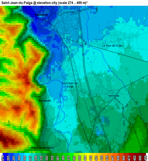 Saint-Jean-du-Falga elevation map