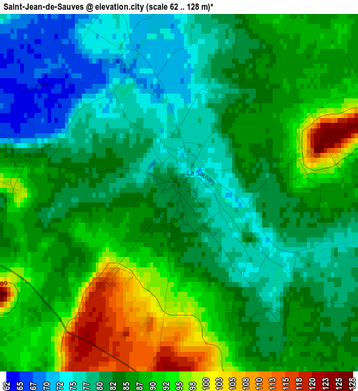 Saint-Jean-de-Sauves elevation map