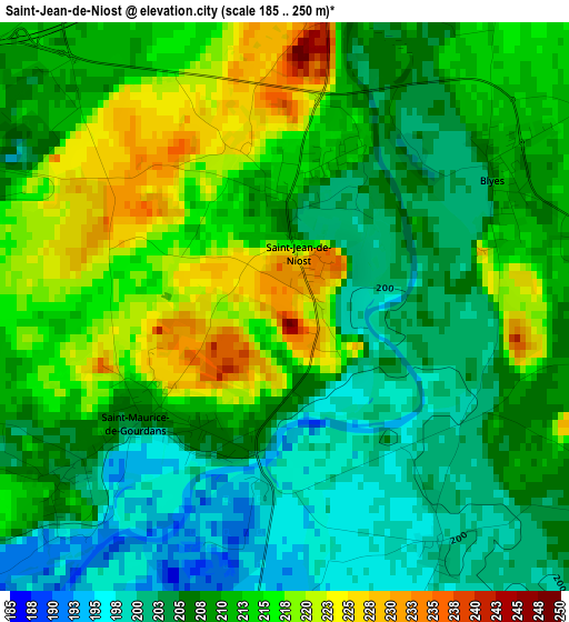 Saint-Jean-de-Niost elevation map